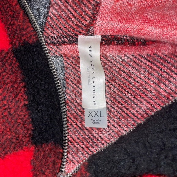 Buffalo Plaid Sherpa Quarter Zip - Picture 2 of 2